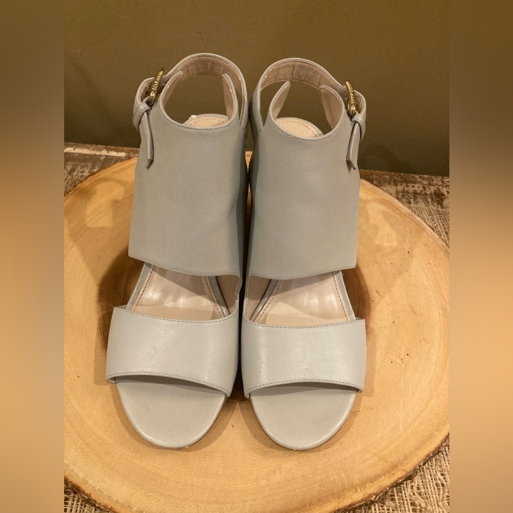 Cole Haan Womens Kathlyn Bootie New Size 5.5 Grey Peep Toe Block Heel - Picture 7 of 16